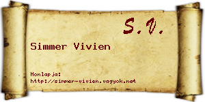 Simmer Vivien névjegykártya