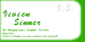 vivien simmer business card